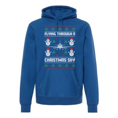 Christmas Aviator Airplane Santa Claus Aviation Christmas Meaningful Gift Premium Hoodie