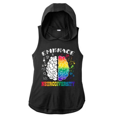 Cool Autism Awareness Month With Embrace Neurodiversity Brain Ladies PosiCharge Tri-Blend Wicking Draft Hoodie Tank