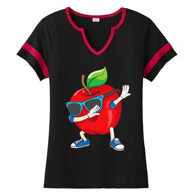 Cool Apple Art Apple Picking Apple Lover Gift Ladies Halftime Notch Neck Tee