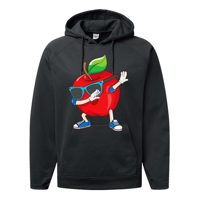 Cool Apple Art Apple Picking Apple Lover Gift Performance Fleece Hoodie