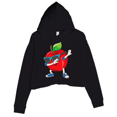 Cool Apple Art Apple Picking Apple Lover Gift Crop Fleece Hoodie