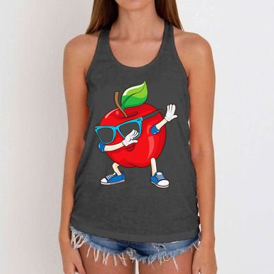 Cool Apple Art Apple Picking Apple Lover Gift Women's Knotted Racerback Tank