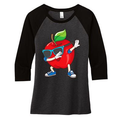 Cool Apple Art Apple Picking Apple Lover Gift Women's Tri-Blend 3/4-Sleeve Raglan Shirt