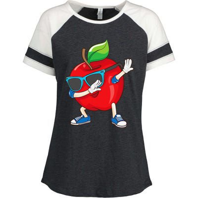 Cool Apple Art Apple Picking Apple Lover Gift Enza Ladies Jersey Colorblock Tee