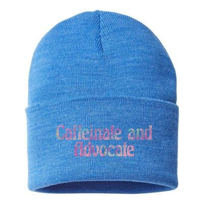 Caffeinate And Advocate Gift Sustainable Knit Beanie