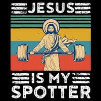 Christian Athlete Apparel Workout Gym Jesus Is My Spotter Cooling Performance Crew T-Shirt