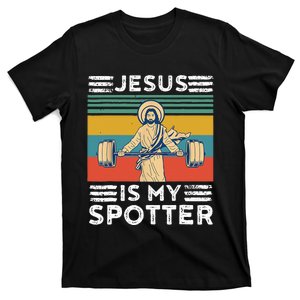 Christian Athlete Apparel Workout Gym Jesus Is My Spotter T-Shirt