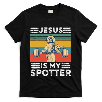 Christian Athlete Apparel Workout Gym Jesus Is My Spotter T-Shirt