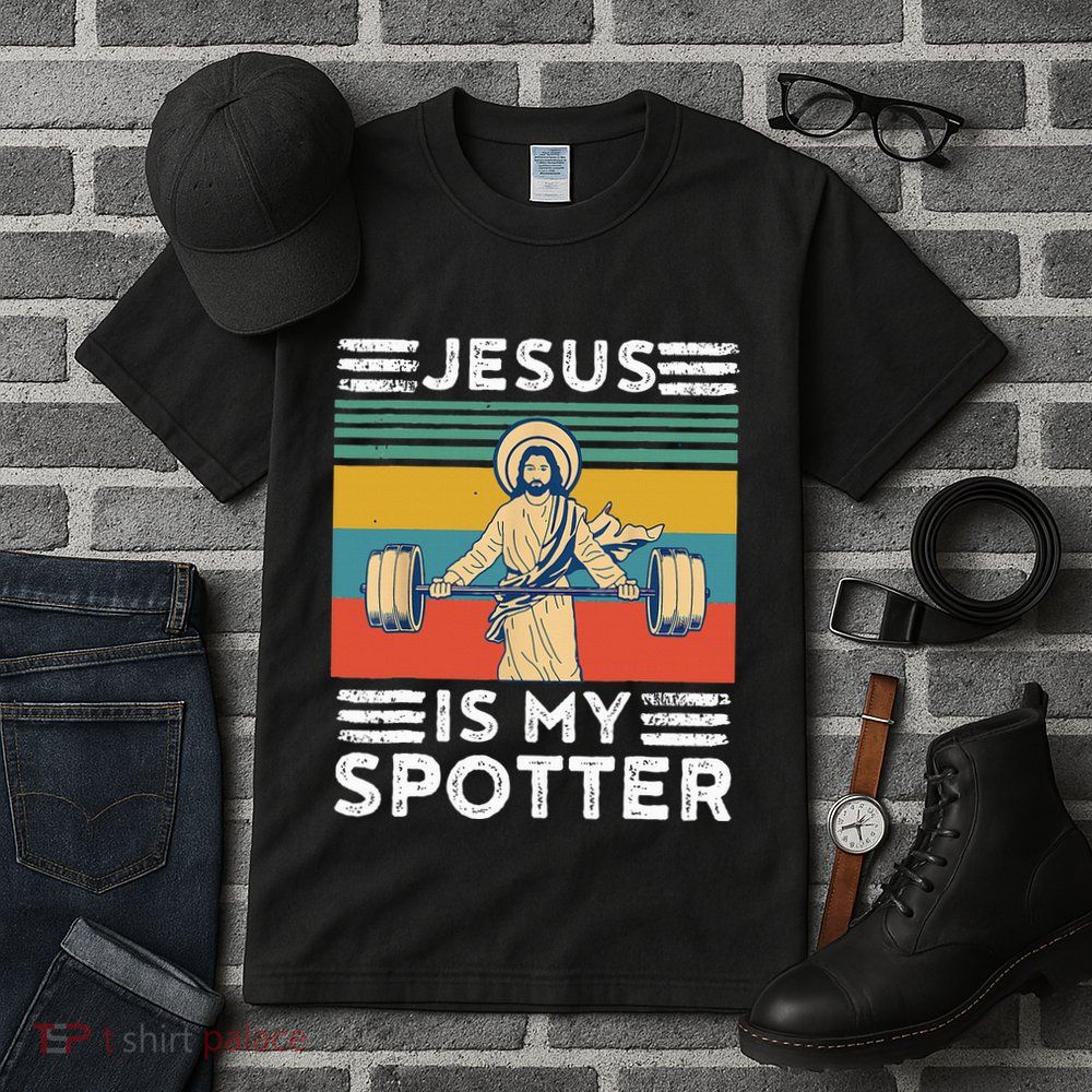 Christian Athlete Apparel Workout Gym Jesus Is My Spotter Tall T-Shirt