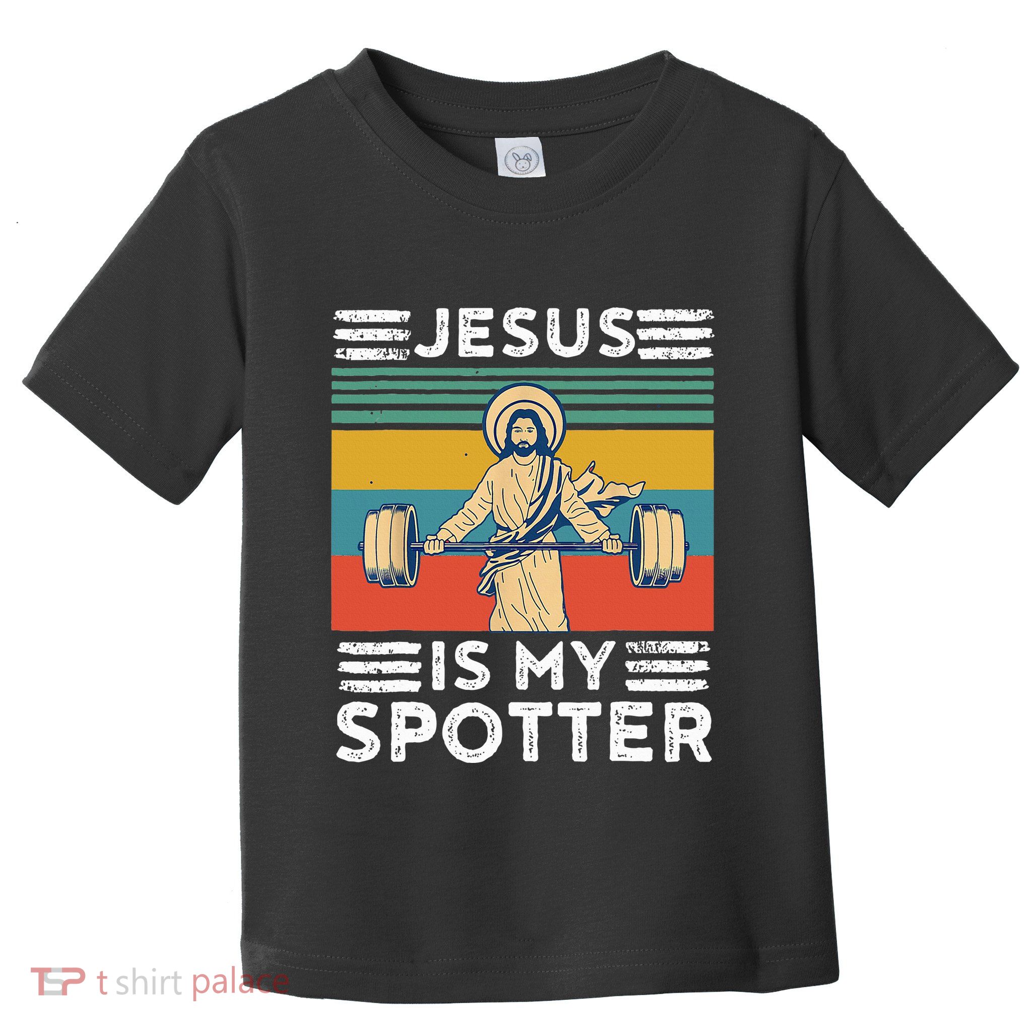 Christian Athlete Apparel Workout Gym Jesus Is My Spotter Toddler T-Shirt