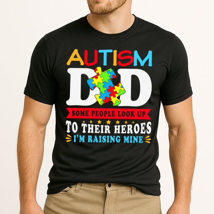 Autism Dad Autism Mom Fathers Day Autism Dad Family Matching Cooling Performance Crew T-Shirt