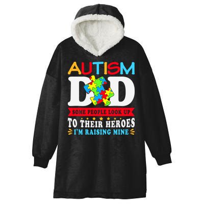 Autism Dad Autism Mom Fathers Day Autism Dad Family Matching Hooded Wearable Blanket