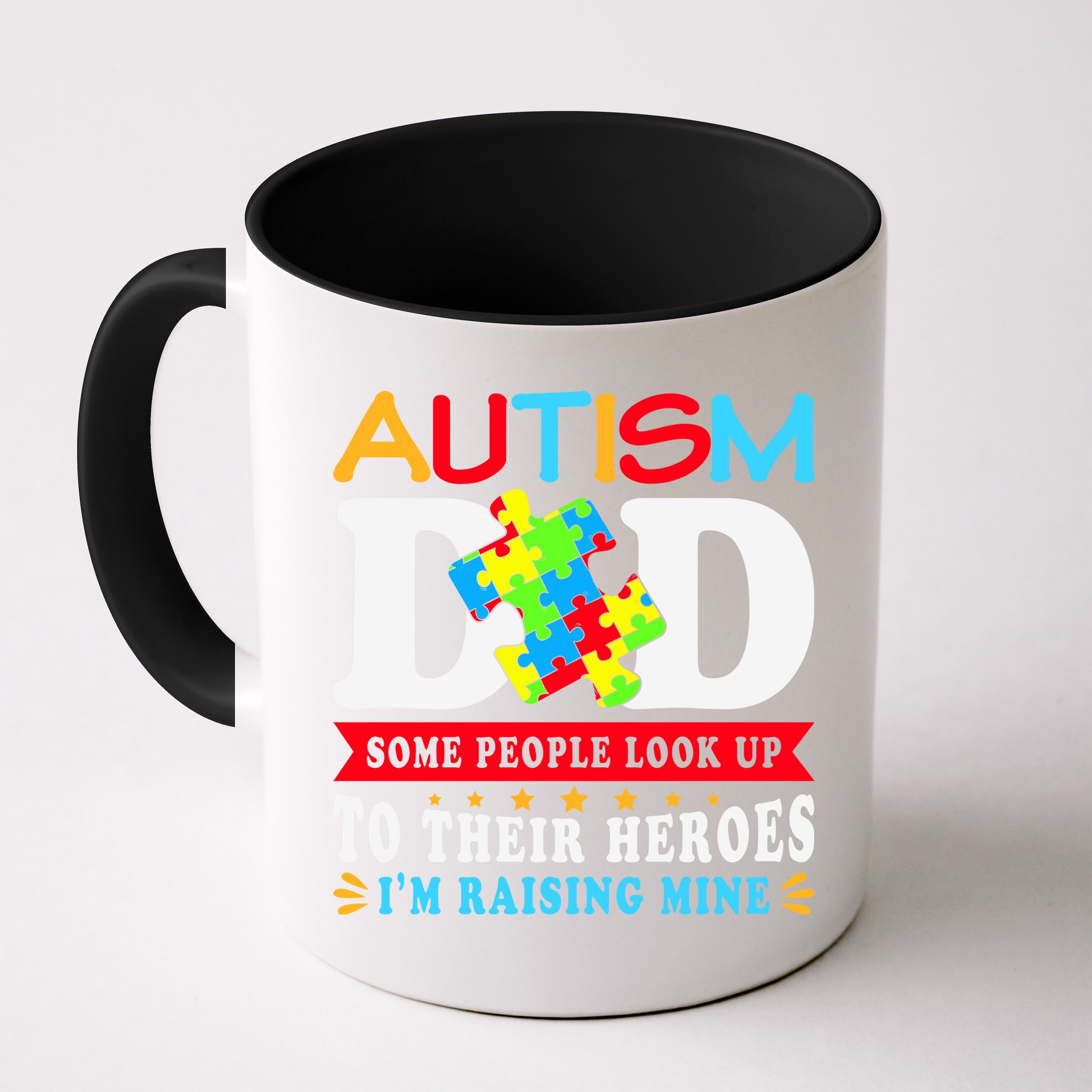 Autism Dad Autism Mom Fathers Day Autism Dad Family Matching Mug