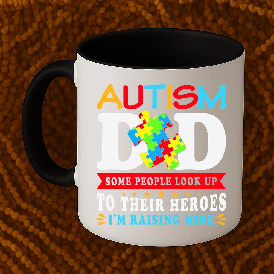 Autism Dad Autism Mom Fathers Day Autism Dad Family Matching Mug