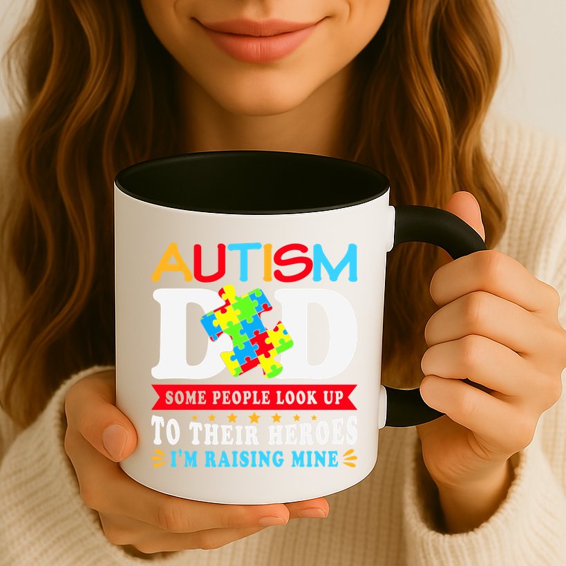 Autism Dad Autism Mom Fathers Day Autism Dad Family Matching Mug