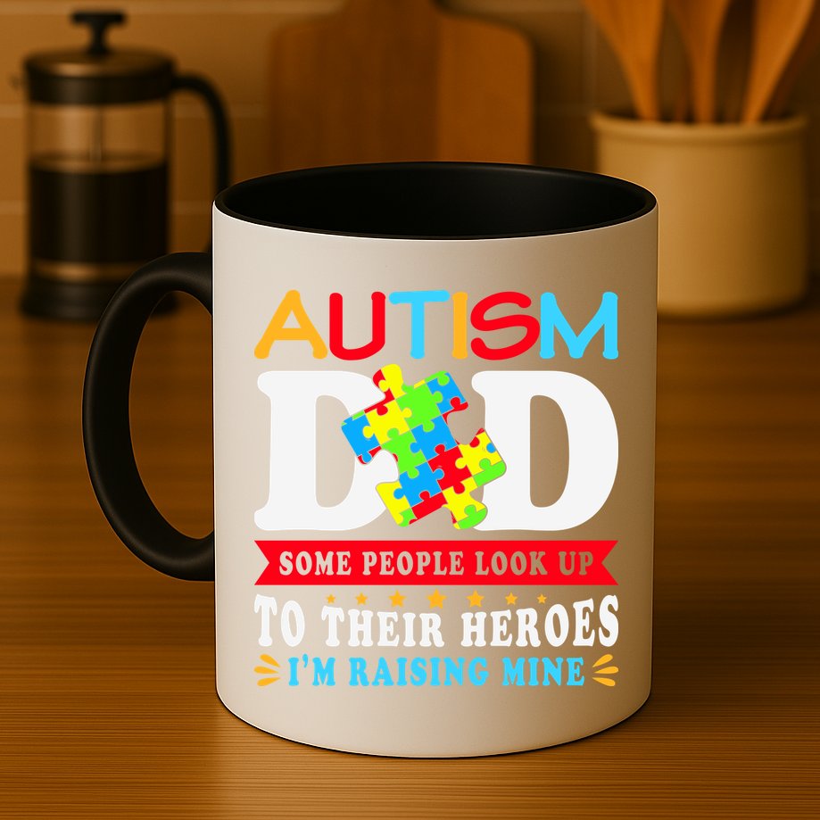 Autism Dad Autism Mom Fathers Day Autism Dad Family Matching Mug