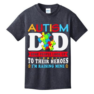 Autism Dad Autism Mom Fathers Day Autism Dad Family Matching Kids T-Shirt