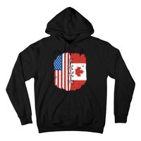 Canadian And American Vintage Flag Hoodie