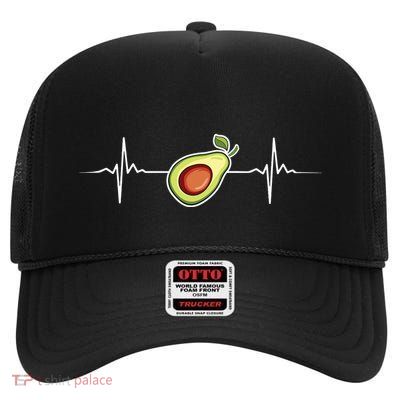 Cool Avocado Art For Women Guacamole Avocado Lovers High Crown Mesh Back Trucker Hat