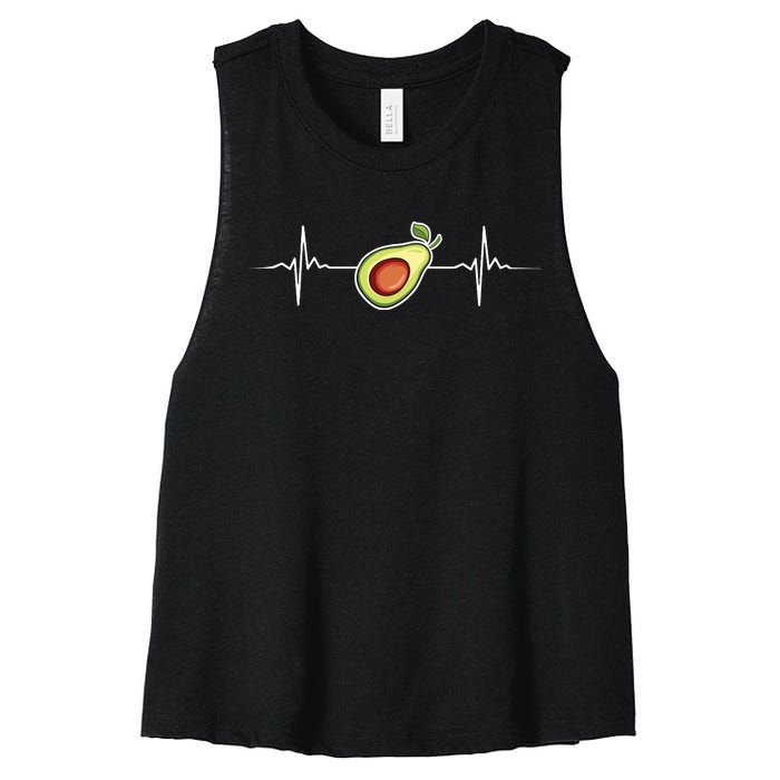 Cool Avocado Art For Women Guacamole Avocado Lovers Women's Racerback Cropped Tank