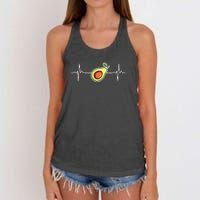 Cool Avocado Art For Women Guacamole Avocado Lovers Women's Knotted Racerback Tank