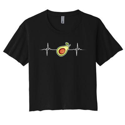 Cool Avocado Art For Women Guacamole Avocado Lovers Women's Crop Top Tee