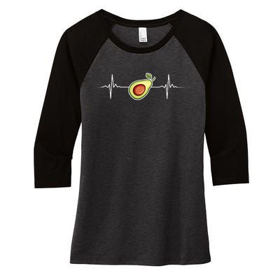 Cool Avocado Art For Women Guacamole Avocado Lovers Women's Tri-Blend 3/4-Sleeve Raglan Shirt