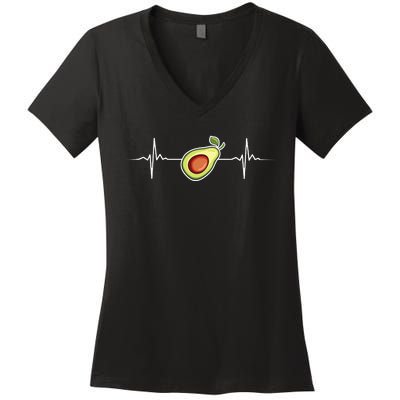 Cool Avocado Art For Women Guacamole Avocado Lovers Women's V-Neck T-Shirt