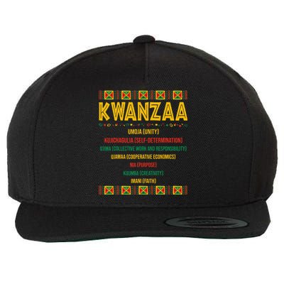 Christmas African American Happy Kwanzaa Wool Snapback Cap