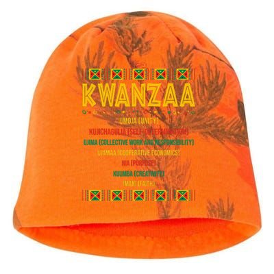 Christmas African American Happy Kwanzaa Kati - Camo Knit Beanie