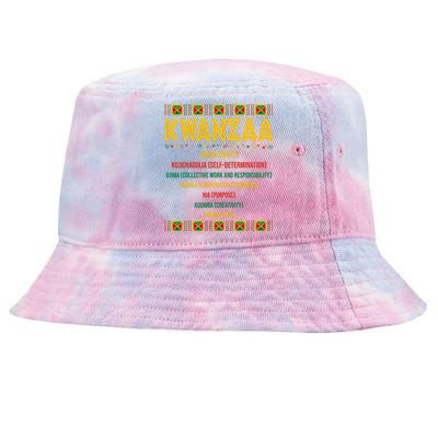 Christmas African American Happy Kwanzaa Tie-Dyed Bucket Hat