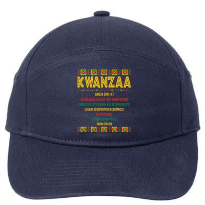 Christmas African American Happy Kwanzaa 7-Panel Snapback Hat