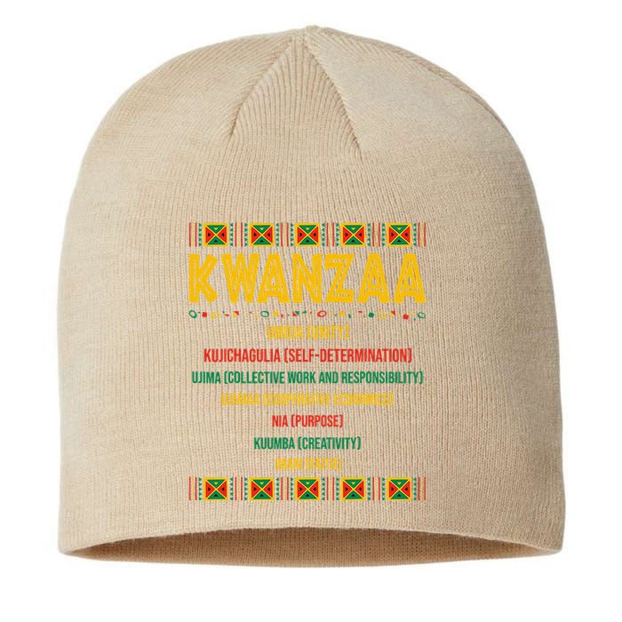 Christmas African American Happy Kwanzaa Sustainable Beanie