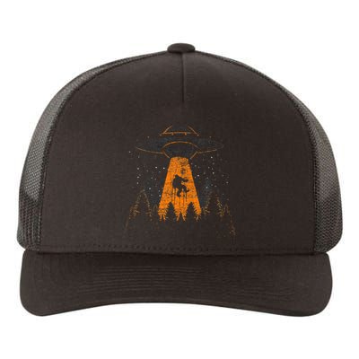 Cryptid Alien Abduction Bigfoot Sasquatch Ufo Yupoong Adult 5-Panel Trucker Hat