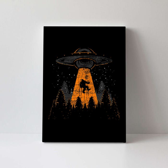 Cryptid Alien Abduction Bigfoot Sasquatch Ufo Canvas