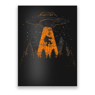 Cryptid Alien Abduction Bigfoot Sasquatch Ufo Poster