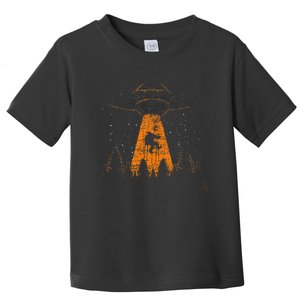 Cryptid Alien Abduction Bigfoot Sasquatch Ufo Toddler T-Shirt