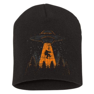 Cryptid Alien Abduction Bigfoot Sasquatch Ufo Short Acrylic Beanie