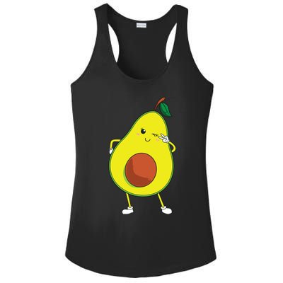 Cute Avocado Art For Women Funny Winking Fruit Ladies PosiCharge Competitor Racerback Tank