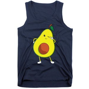 Cute Avocado Art For Women Funny Winking Fruit Tank Top