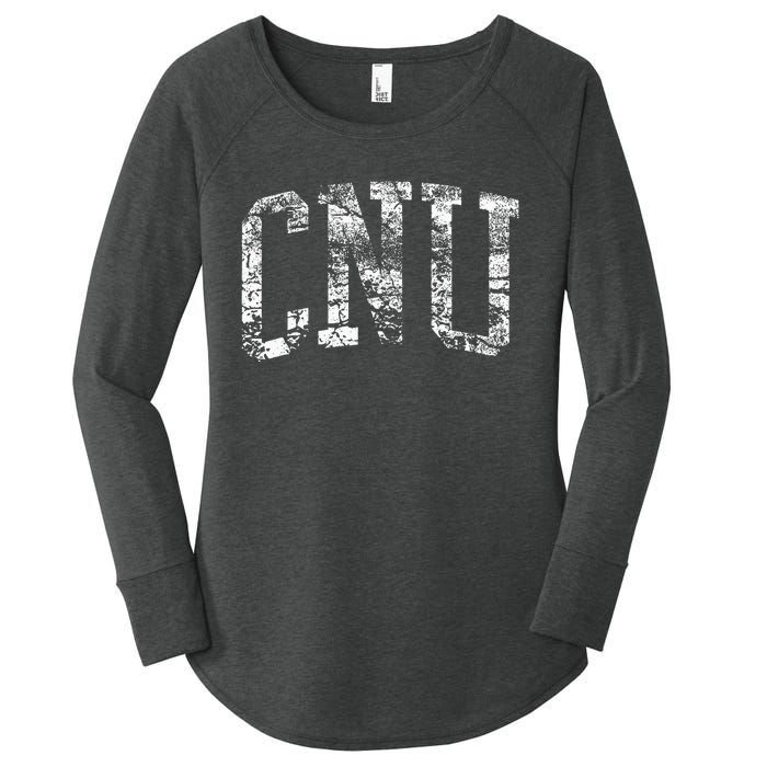 CNU Athletic Arch College University Alumni Women's Perfect Tri Tunic Long Sleeve Shirt