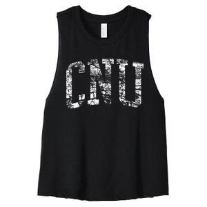 CNU Athletic Arch College University Alumni Women's Racerback Cropped Tank