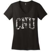 CNU Athletic Arch College University Alumni Women's V-Neck T-Shirt