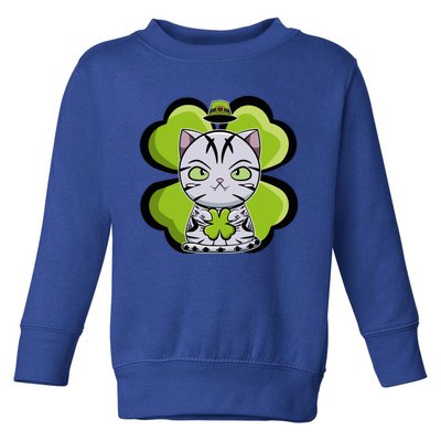 Cute Anime American Shorthair Cat St Patricks Day Gift Toddler Sweatshirt