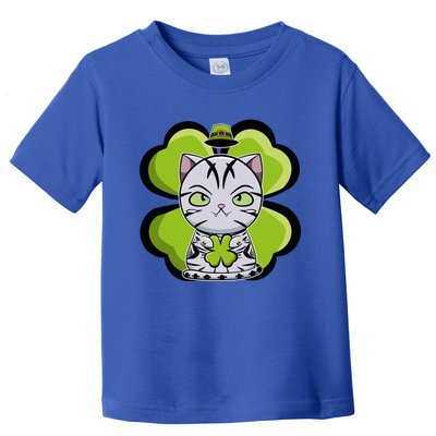 Cute Anime American Shorthair Cat St Patricks Day Gift Toddler T-Shirt