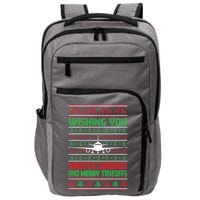 Christmas Aviator Airplane Santa Claus Aviation Christmas Impact Tech Backpack