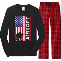 Cute Airsoft Art For Airsoft Player Airsofter Long Sleeve Pajama Set