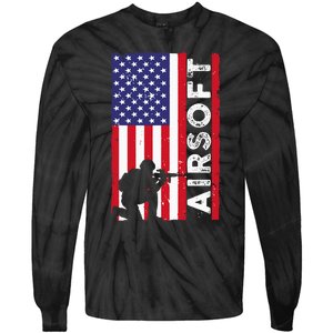 Cute Airsoft Art For Airsoft Player Airsofter Tie-Dye Long Sleeve Shirt