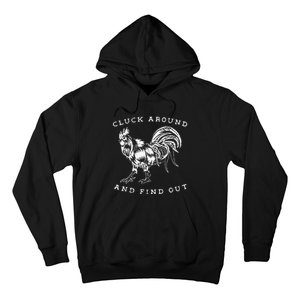 Cluck Around and Discover Chicken Comedy Hoodie