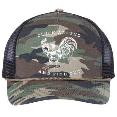 Cluck Around and Discover Chicken Comedy Retro Rope Trucker Hat Cap